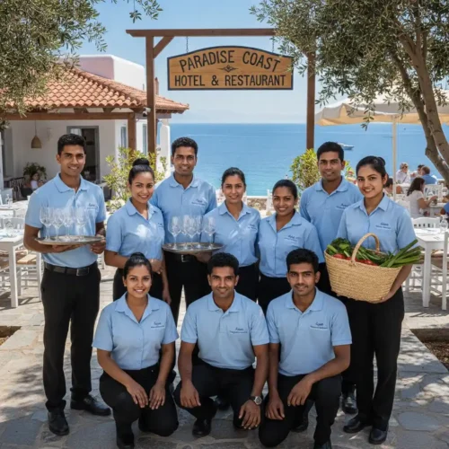 Europe work visa for Indian hotel jobs.